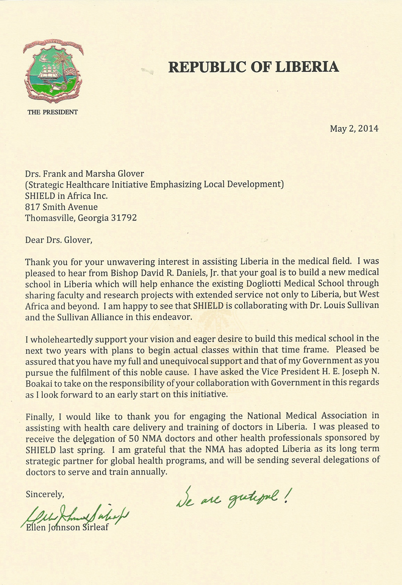 liberian-president-endorsement-letter